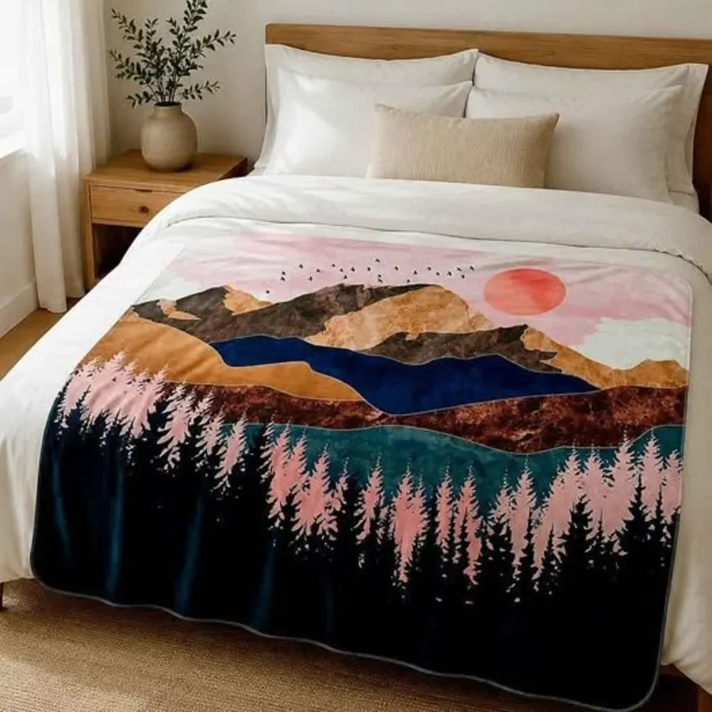 Large Mountain Landscape Wall Tapestry